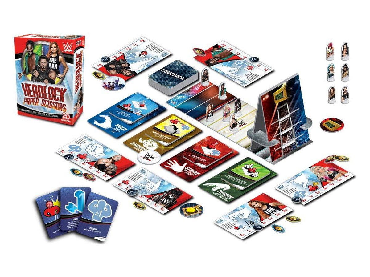 WWE Headlock, Paper, Scissors WizKids WWE: Headlock, Paper, Sci 並行輸入品 Headlock Paper Scissors Board Game - Assiter Auctioneers
