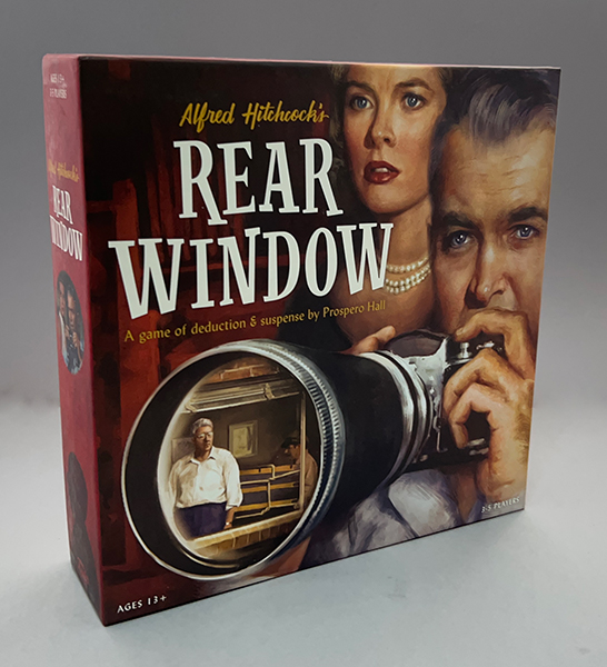 The scene-setting box art for Rear Window.