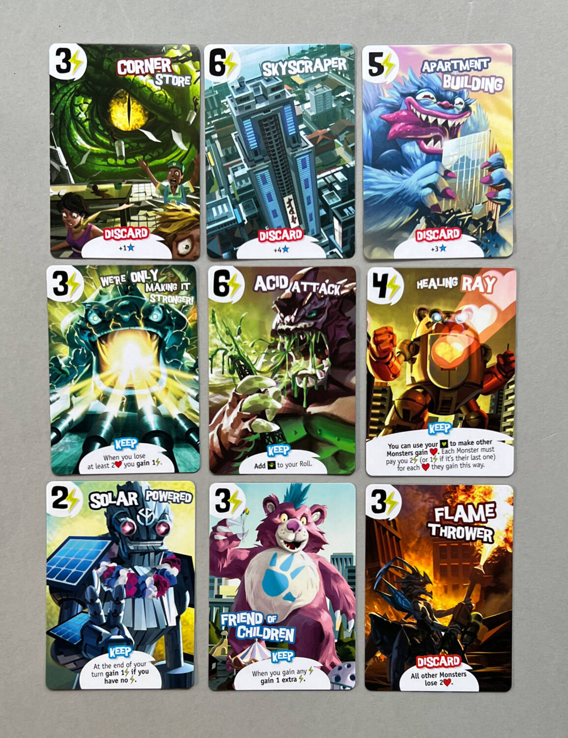 A sampling of the many Monster cards in the box